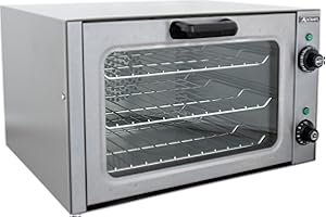 Adcraft COQ-1750W Quarter-Size Electric Countertop Convection Oven, Heavy Duty, Stainless Steel, 120v, NSF, Silver