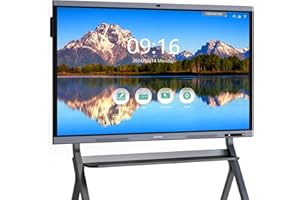 Dornium 65-Inch Smart Board for Classroom, Office Hybrid Work, Interactive 4K Touchscreen Digital Whiteboard with AI Camera 8 Array Mics, Octa-Core Processor, 8GB RAM + 128GB Storage, Android 13 OS