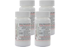 ESSENTIAL DEPOT Sodium Hydroxide Lye Micro Beads 1.25 lb - 4 X 5 oz Bottles - Food Grade - HDPE Container with resealable Child Resistant Cap