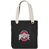 Broad Bay Ohio State University Tote Bag RICH COTTON CANVAS OSU Buckeyes Bags Black