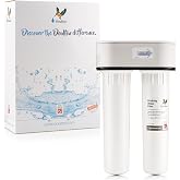 Doulton &brvbar; Duo Under Sink Filter System &brvbar; ⅜ Push Fit &brvbar; 10" UltraCarb Short Thread Element BSP Mount 9501 with Limescale Reduction Treatment Cartridge 9A04 &brvbar; Superb Taste Drinking Water Filter &brvbar; White