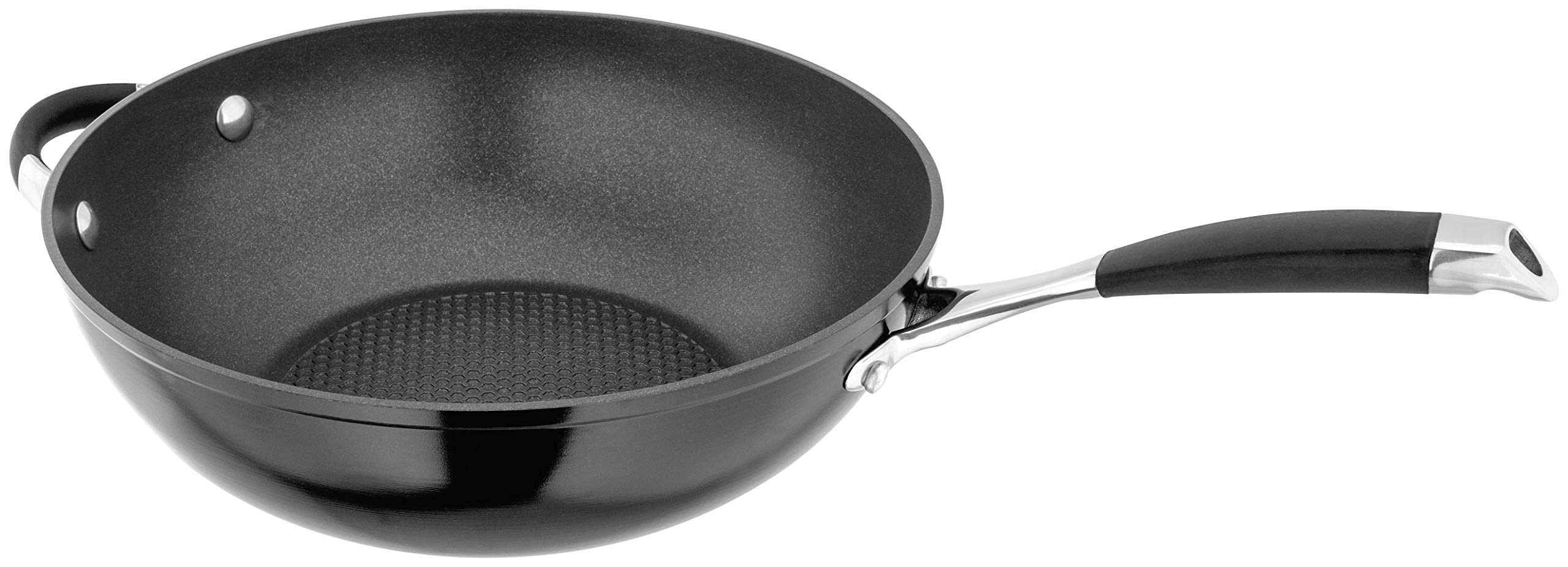 Stellar Wok with Helper Handle, Black, 28 cm