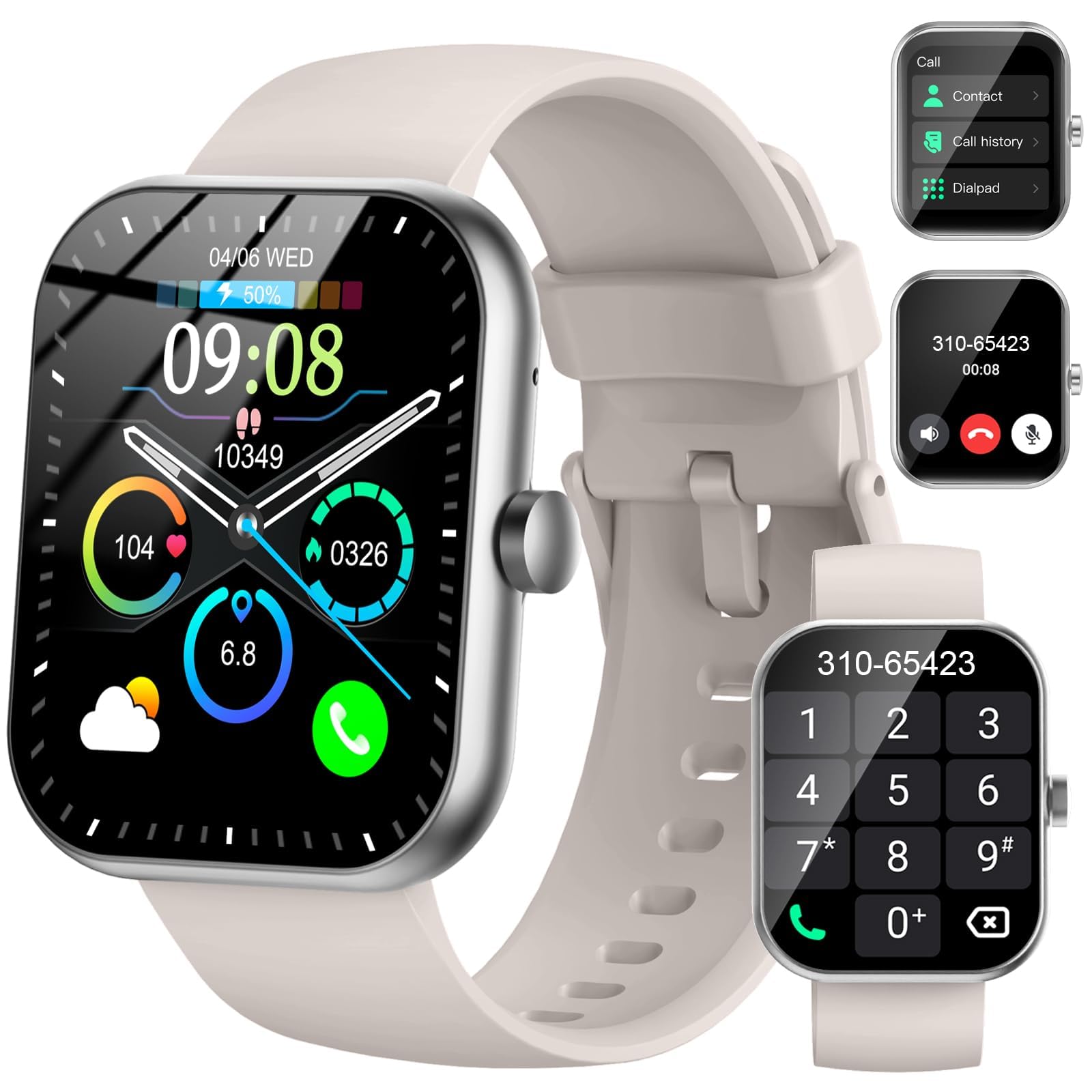 Photo 1 of Smart Watch (Answer/Make Call), 2025 New Smartwatch for Men/Women, 1.96" Fitness Watch with 112 Sport Mode/Pedometer/Calories/Sleep/Heart Rate Monitor, IP68 Waterproof Fitness Tracker for Android iOS