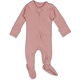 Organic 2-Way Zipper Footie in Mauve