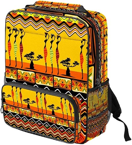 Amazon Co Jp Carrozza リュックサック 学生 大容量 リュック レディース アフリカ風 動物柄 ストライブ柄 マザーズバッグ デイバッグ メンズ かわいい おしゃれ シューズ バッグ