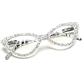 bullabulling Cat Eye Crystal Rhinestone Reading Glasses for Women Sparkling Eyewear Female Trendy bling Diamond Reader