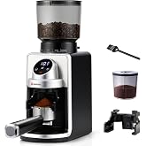 HAUSCAFE Electric Coffee Grinder, Burr Coffee Bean Grinder with Dual Dosing Modes, 51 Grind Settings Coffee Grinder &amp; 40mm Conical Burr, Digital Timer Display for Espresso, Pour Over, French Press