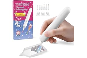 B.URHERO Electric Diamond Painting Pen, Cordless Diamond Art Vacuum Pen, No Wax Needed Diamond Painting Tools with Adjustable Suction Mode (White)
