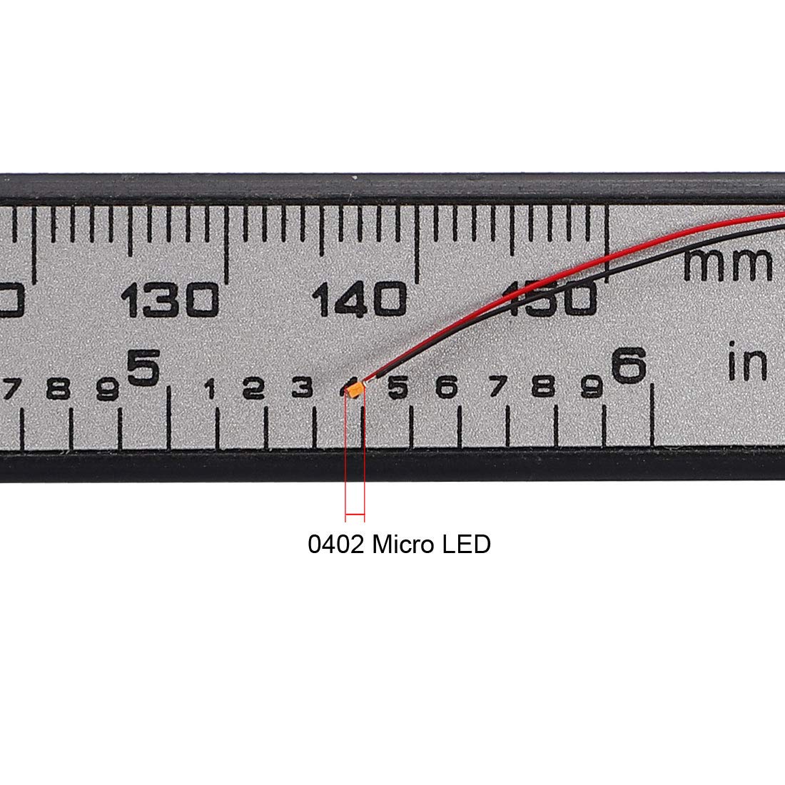 sourcing map 10pcs Prewired 0402 Warm White Surface Mounted Devices LED Light Emitting Diode - DC 2.8-3V Micro Soldered Mini LED Light - Image 4
