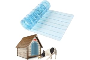 YSGLORY Dog Door Replacement Flap Plastic Vinyl Door Strips Transparent Dog House Door Flap Strips for DIY Dog or Cat Door, Easy to Cut & Install, 11.8 in x 4.9 ft