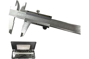 Vernier Caliper Measuring Tool 6" Carbon Steel, MFQNENLK 0-6Inch/0-150mm Manual Calipers, 0.001"/0.02mm High Precision Durable Metal Caliper (6 inch Vernier Caliper)