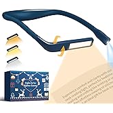 Neck Reading Light, Book Light for Reading in Bed, Eye-Friendly Wide Reading Lamp 10-80Hrs, Bendable Arms & 2 Bright Lights, 