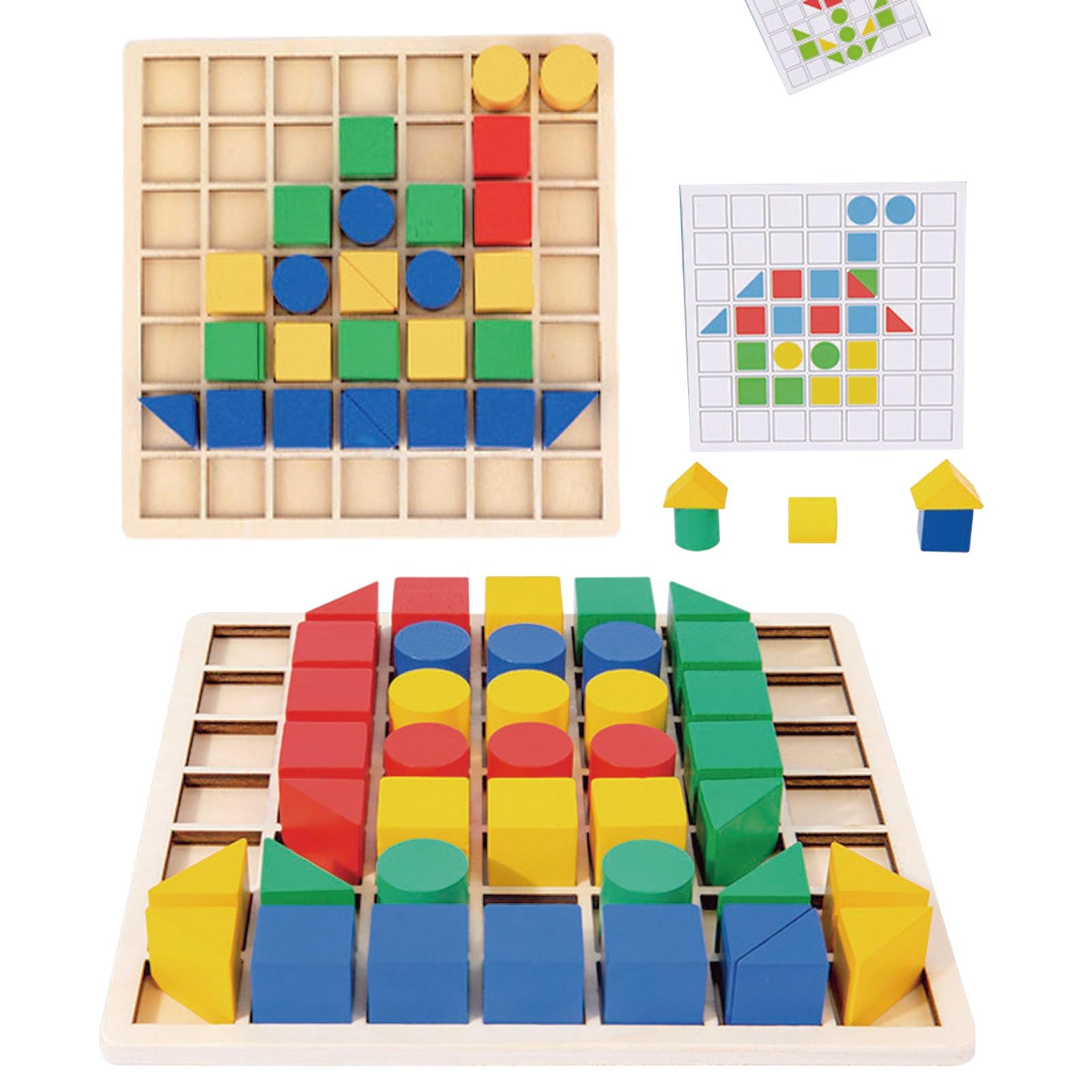 KUKUTrue® Montessori Toy for 3 4 5 Years, Puzzles for 3 Year Olds, Wooden, Educational Toys for 3 Year Olds, Fine Motor Skills, Gift for Boys Aged 3–5 Years
