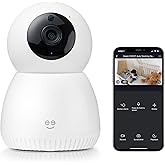 Geeni Scope WiFi Indoor Smart Motion Tracking Security Camera & Mounting Kit, 2 Way Audio & Night Vison, Works with Alexa and