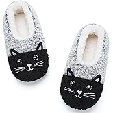 Cozylook Cute Animal Slippers Soft Sole House Slippers Fuzzy Warm Indoor Non Slip Grip Funny Animal Designs