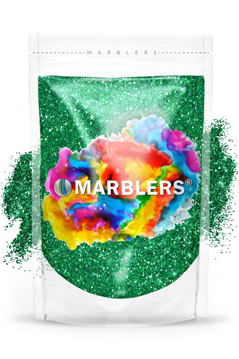 MARBLERS Twinkle Glitter [Christmas Green] 3oz (85g) | Fine | Non-Toxic, Vegan, Cruelty-Free | Face, Body, Eyeshadow, Hair, Festival, Party Makeup | Nail Art, Polish | Resin, Tumbler, Slime, Craft