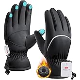 Origem Winter Warm Waterproof Gloves Women Men - 3M Thinsulate & Polar Fleece, Reflective Touchscreen Cold Weather Ski Snow Thermal Gloves for Running, Cycling, Biking, Hiking, Driving, Walking