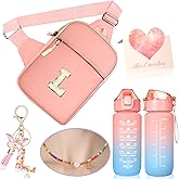 Personalized Fanny Pack for Girls, Initial Cross Body Bag Fanny Pack for Girl, Birthday Gifts for 4 5 6 7 8 9 10 11 12 13 Year Old Girls, Birthday Teenage Girl Gifts for Daughter Granddaughter(L)