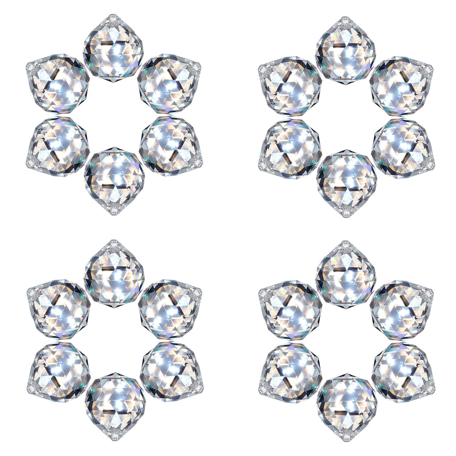 MerryNine Clear Crystal Ball Prism Suncatcher Rainbow Pendants Maker, Hanging Crystals Prisms for Windows, for Feng Shui, for Gift(20mm/0.79")