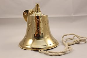 Queen Mary Brass Ship Bell w/ Bracket