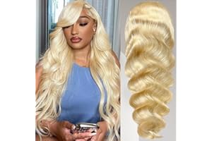 LOYOM 613 Lace Front Wig Human Hair 13x6 Transparent 180% Density Blonde Lace Front Wigs Human Hair Pre Plucked 12A 613 HD Lace Frontal Wig Body Wave Lace Front Wigs Blonde Wig Human Hair For Women 22 Inch
