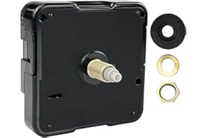 AIRUIFU Clock Mechanism Replacement,Quartz Battery Operated Movement Silent DIY Wall Clock Repair Parts Replacement Shaft Lengths18.5mm/ 0.72 inch（23/32inch）