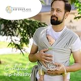 Boba Baby Wrap Carrier Original Sling for Newborns 7–35 lbs Serenity Light Grey view 3