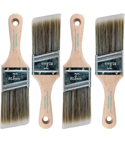Mister Rui Angled Paint Brushes 3 Pieces Set, with Paint Brush Comb Mister Rui Angled Paint Brushes 3 Pieces Set, with Paint Brush Comb