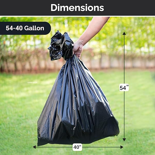 MAXIMITE BLACK GARBAGE BAGS, MULTI-PURPOSE TRASH CAN BAGS, GREAT FOR BOTH INDOOR AND OUTDOOR USE, MADE IN USA (55 GALLONS)