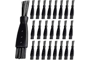LinMei 24PCS Electric Shaver Cleaning Brush Double-Sided Nylon Bristles with Non-Slip Handle for Razors Trimmers Hair Clippers (Black)