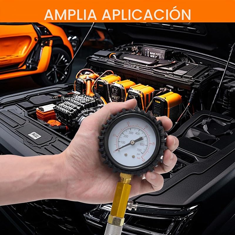 46pcs kit de teste de compressão e fugas de motores a gasolina e gasóleo, testador de compressão de motores a gasolina, testador de perda de pressão para a maioria dos carros, camiões, motociclos