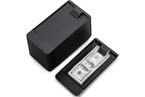 AVLA 20 Pack Check Holders, Black Plastic Tip Trays, Restaurant Check Presenters, Guest Receipt Holder Tray for Bars, Hotels, Dining, Catering Business, Cash, Credit Cards, Bills, Waitress Tip Tray
