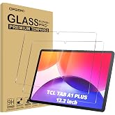 Orzero (2 Pack Tempered Glass Screen Protector Compatible for TCL TAB A1 Plus 12.2 inch, Protector De Pantalla 9H High Definition Anti-Scratch Bubble-Free