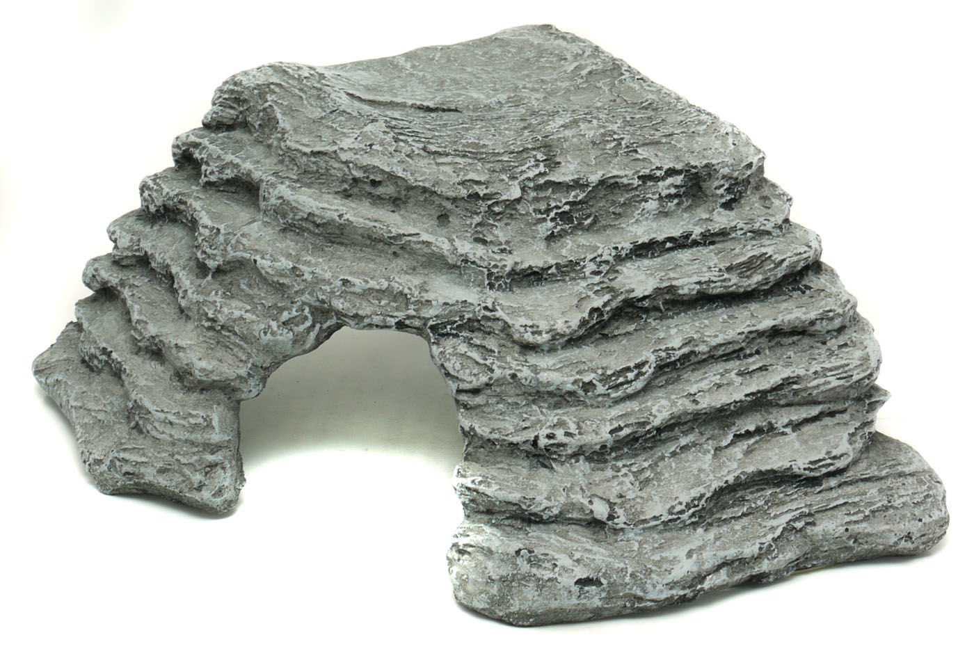 Komodo Basking Platform Corner Ramp for Reptiles in Grey 100% Natural Non Toxic Easy Clean Terrarium Vivarium Climbing Decor for Enclosures - Large