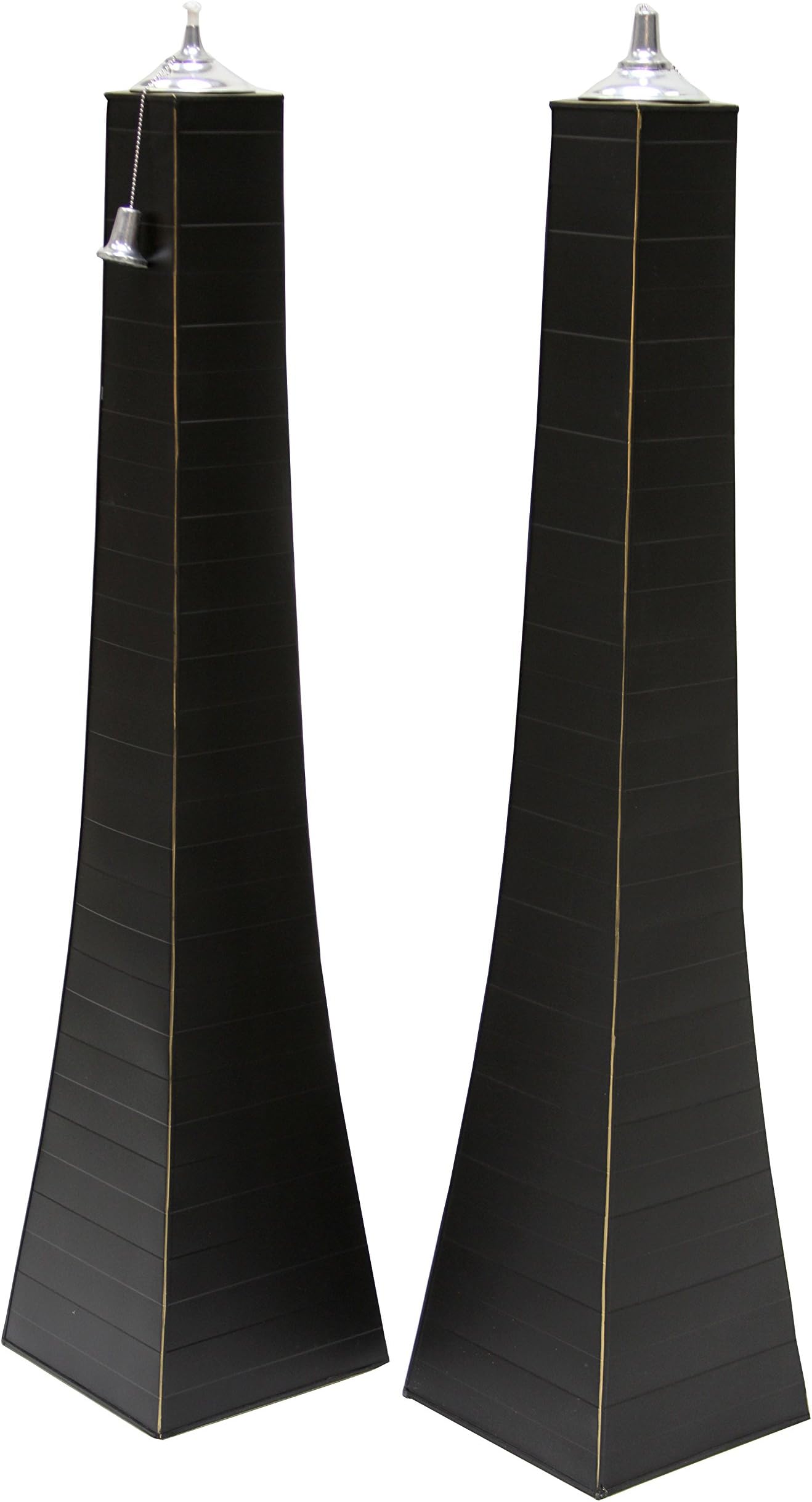 Outdoor Interiors 50300AST-MB Pyramid Torch (2 Pack), Large, Matte Black
