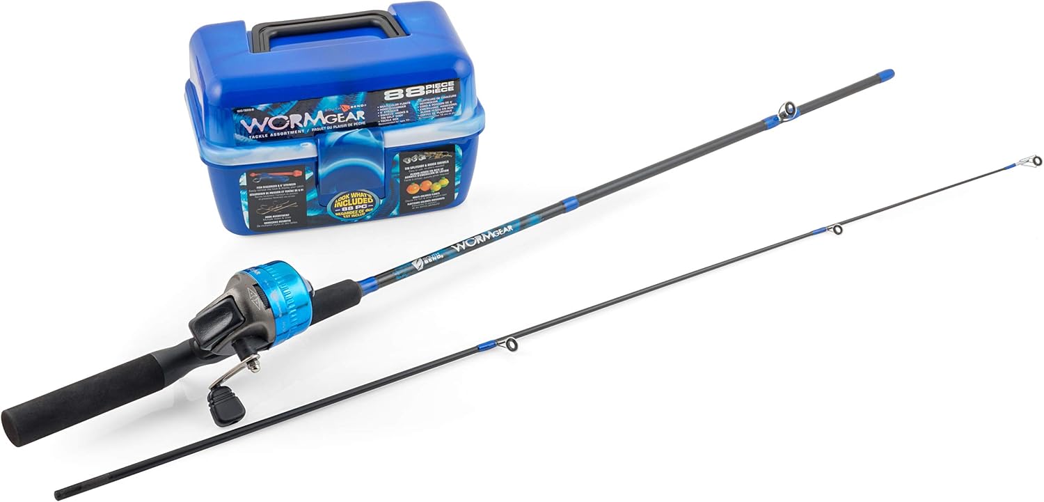 worm gear fishing rod