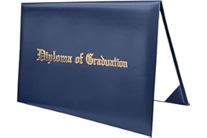 MyGradDay Imprinted Diploma Cover 8.5x11 Diploma Holder Graduation Certificate Cover Smooth Leather Letter Size Navy Blue