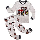 RKOIAN Little Boys Long Sleeve Pajamas Sets Toddler 100% Cotton Pjs Kids Sleepwears