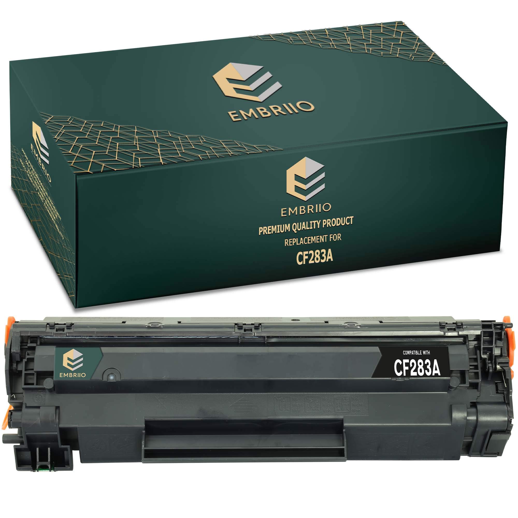 EMBRIIO CF283A 83A Compatible Toner Cartridge Replacement for HP LaserJet Pro M201dw M201n MFP M125nw M127fn M127fw M225dn M225dw M125a M127fp