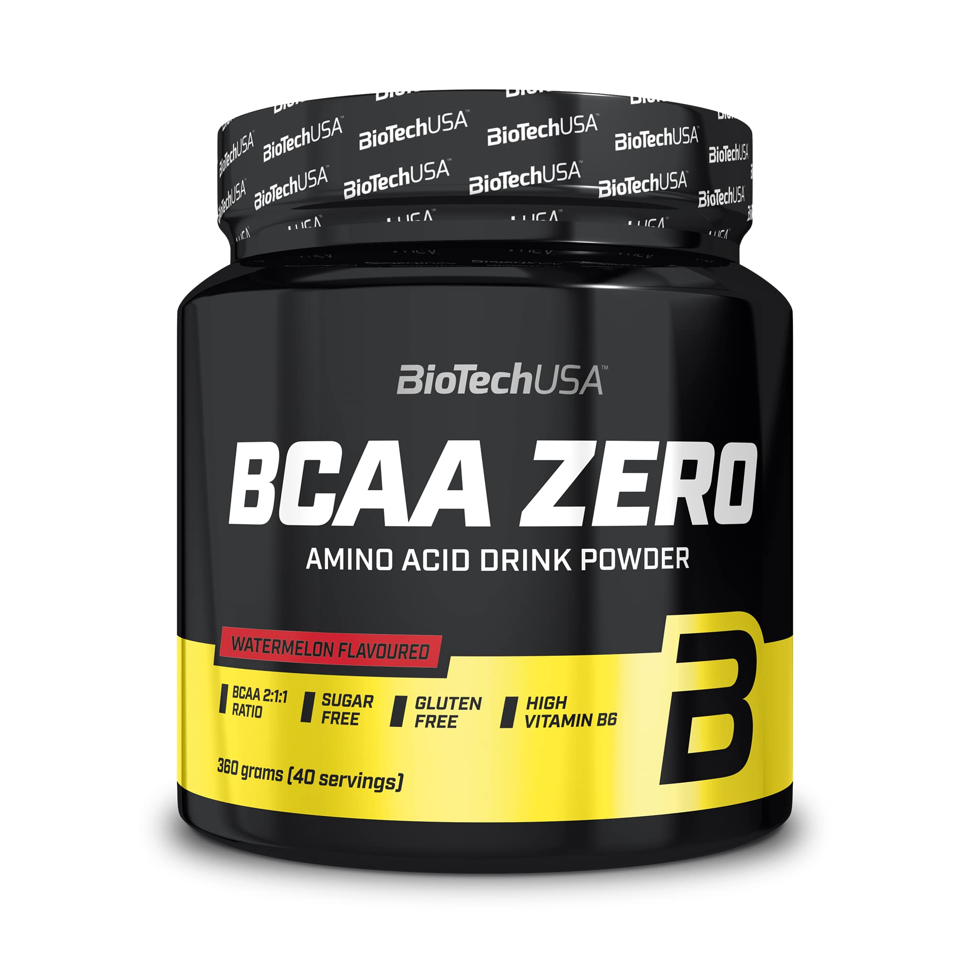 BioTechUSA BCAA Zero | Essential Amino Acid Powder | 6g BCAA with Instant L-Leucine | Vegan | Sugar-Free, Lactose-Free, Gluten-Free, 360 g, Watermelon