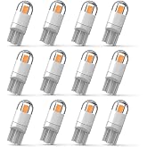 194 Led Bulb T10 168 2825 W5W Led Bulb License Plate Dome Light Yellow 12pc | 12V 3030 Chipset 2SMD Super Bright Courtesy Step Map Lights Trunk Lamp Clearance Lights Amber Yellow