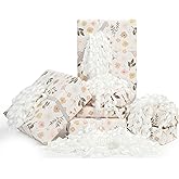 LIZLOVESS 6 Inch White Curly Bows for Gift Wrapping Set of 6, Self Adhesive Bows White Gift Bows for Presents, Satin Ribbon Bows for Birthday, Wedding, Christmas, Bridal Shower, Gift Wrap Accessory