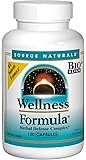 Source Naturals Wellness Formula Bio-Aligned Supplement Herbal Defense Complex Immune System Support & Immunity Booster Wholefood Multivitamin With Vitamins & Antioxidants - 120 Capsules