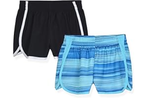 C9 Champion Girls Shorts - 2 Pack Athletic Woven Running Shorts for Kids