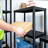 TekBox Garage Storage Shelves Black Plastic 3 4 or 5 Tier Unit view 6