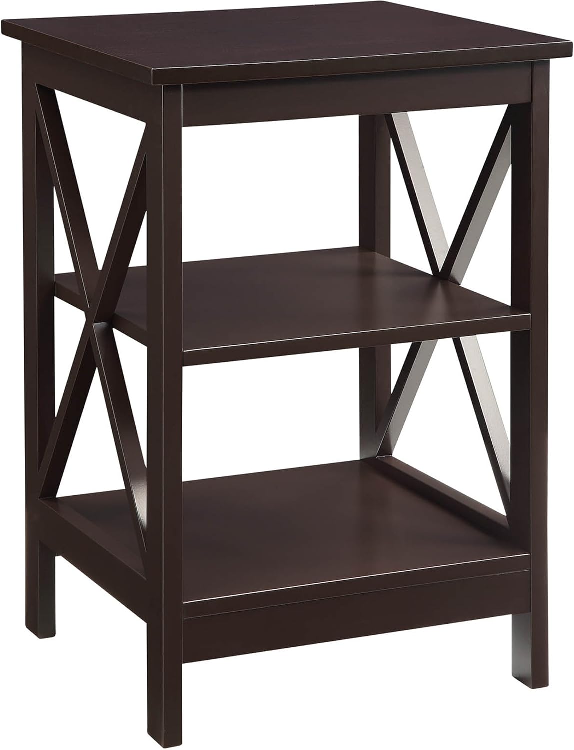 Convenience Concepts Oxford End Table, Espresso: Furniture & Decor