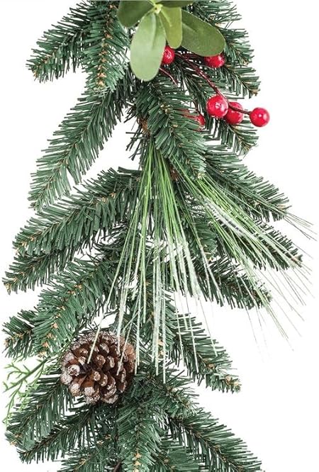 Albero Di Natale Con Pigne E Bacche.Xone Boa Festone Di Natale Con Pigne E Bacche 270cm Effetto Realistico Amazon It Casa E Cucina