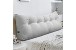 Shuyeon Wedge Pillow Headboard Triangular Bed Wedge Pillow for Headboard, Headboard Pillow Reading Pillow for Daybeds and Bunk Beds with Removable Velvet Cover