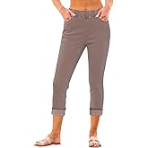 GRAPENT Pull On Jeans for Women High Waisted Skinny Capri Pants Trendy Stretch Denim Cropped Jeans Crop Jeggings Capris