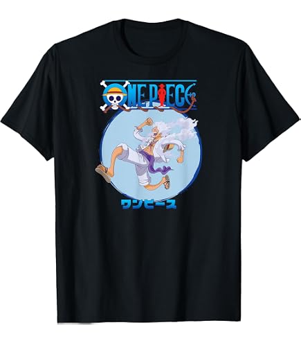 Amazon.com: One Piece Anime Men's Short Sleeve T-Shirt Gear 5
